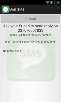 Muft SMS android App screenshot 0