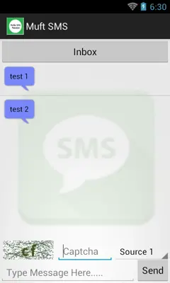 Muft SMS android App screenshot 1